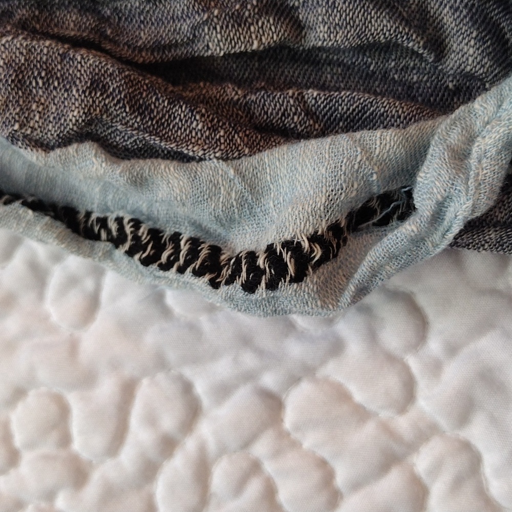 Chic Gray and Light Blue Infinity Scarf - Picture 4 of 5